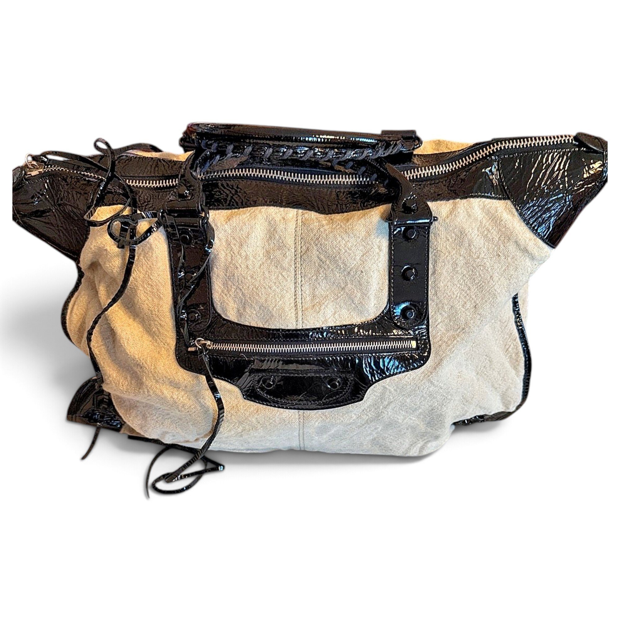 City linen handbag