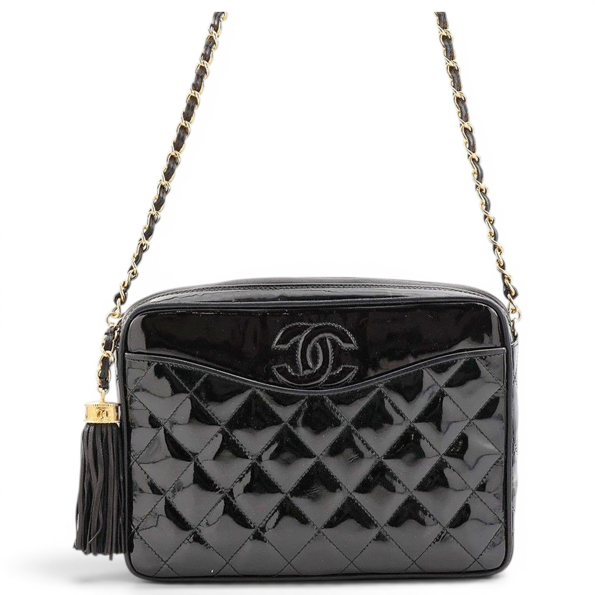 Patent leather handbag