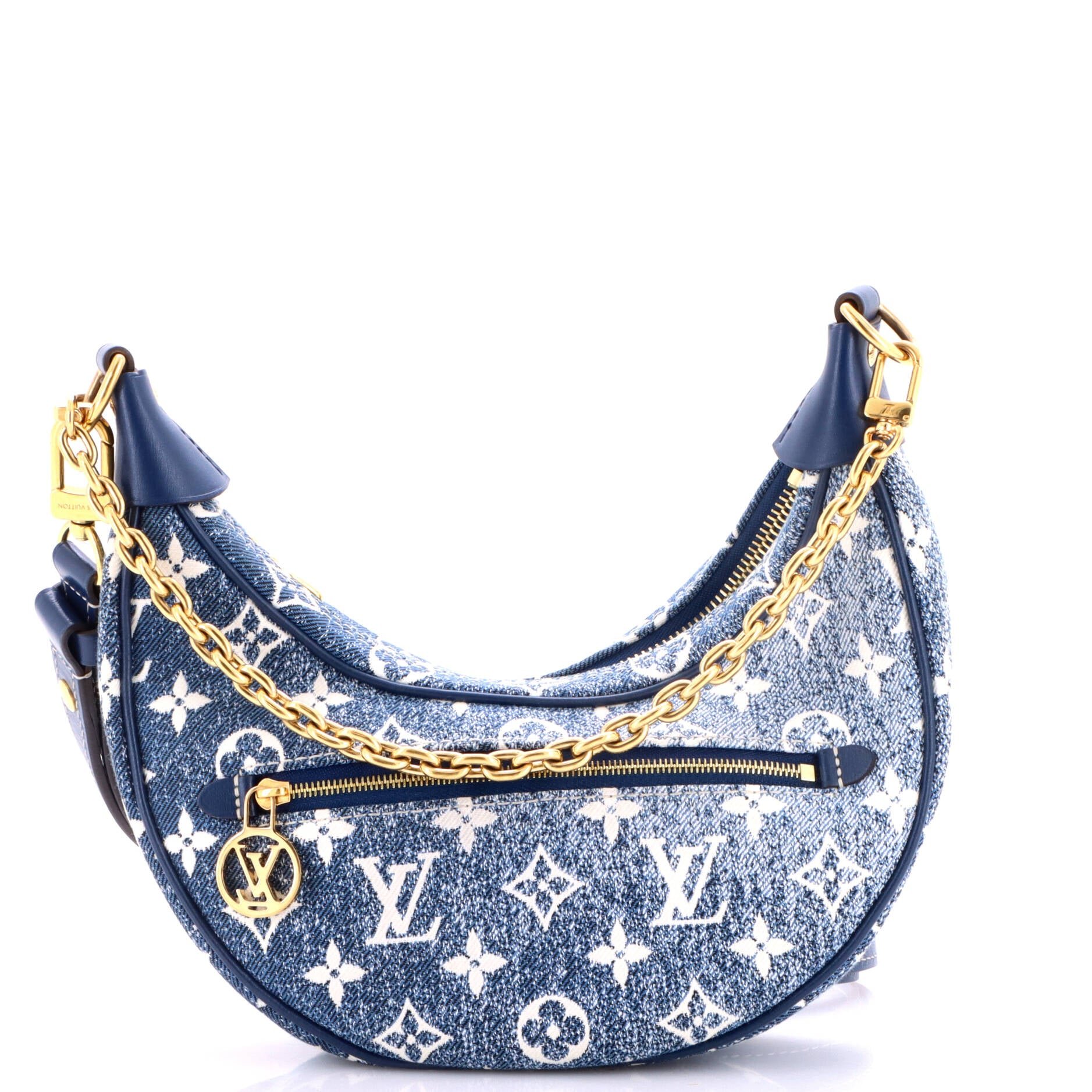 Loop Handbag Monogram Jacquard Denim