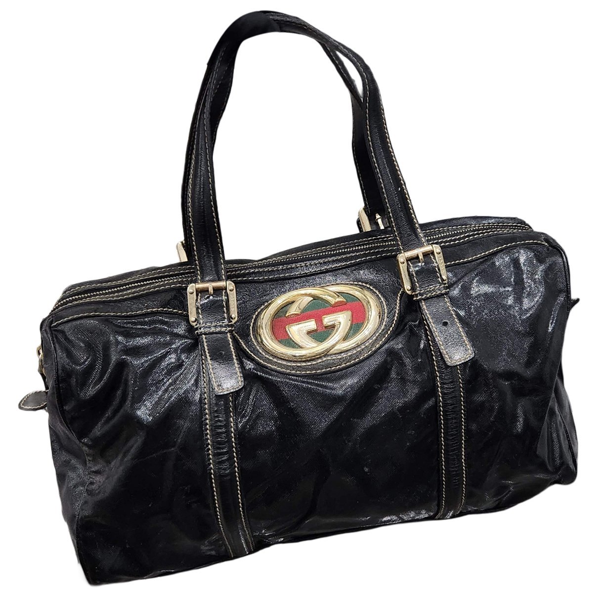 Soho Boston leather bowling bag