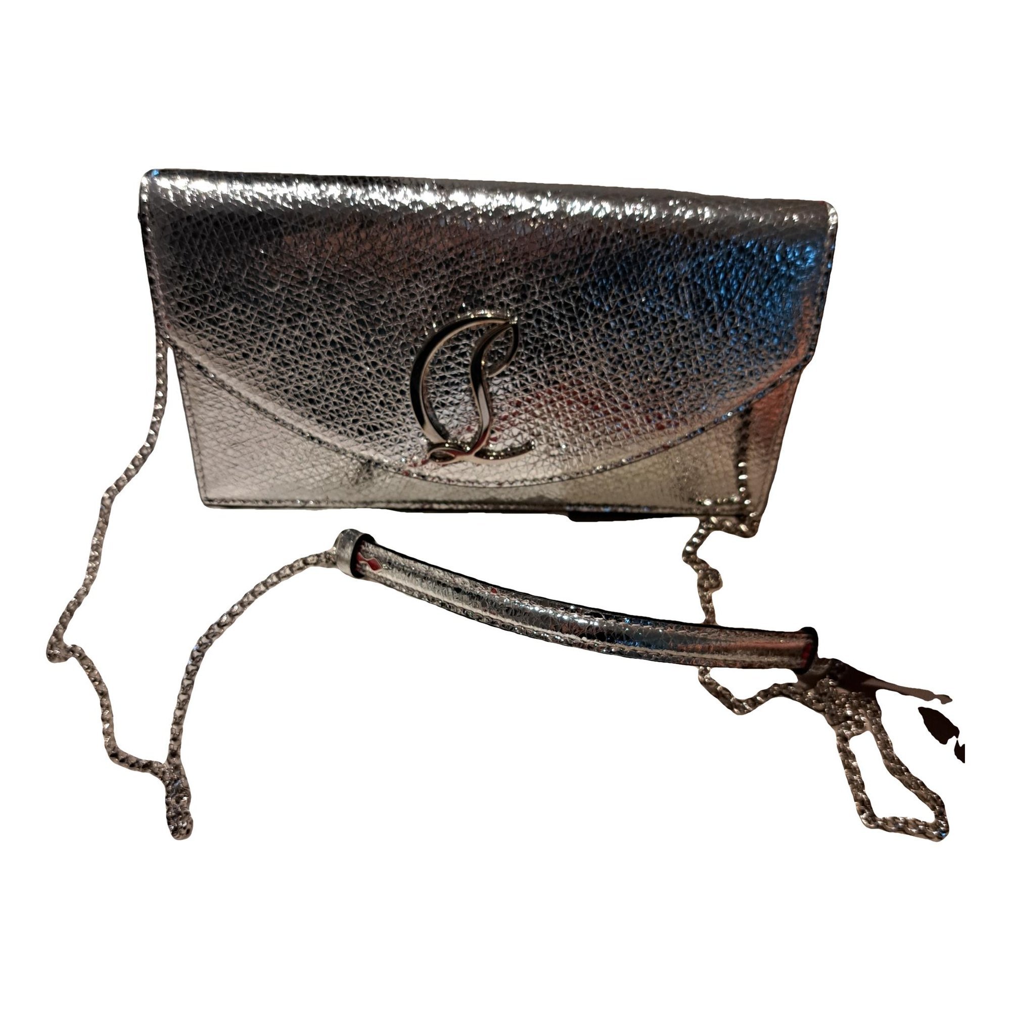 Loubiposh leather clutch bag