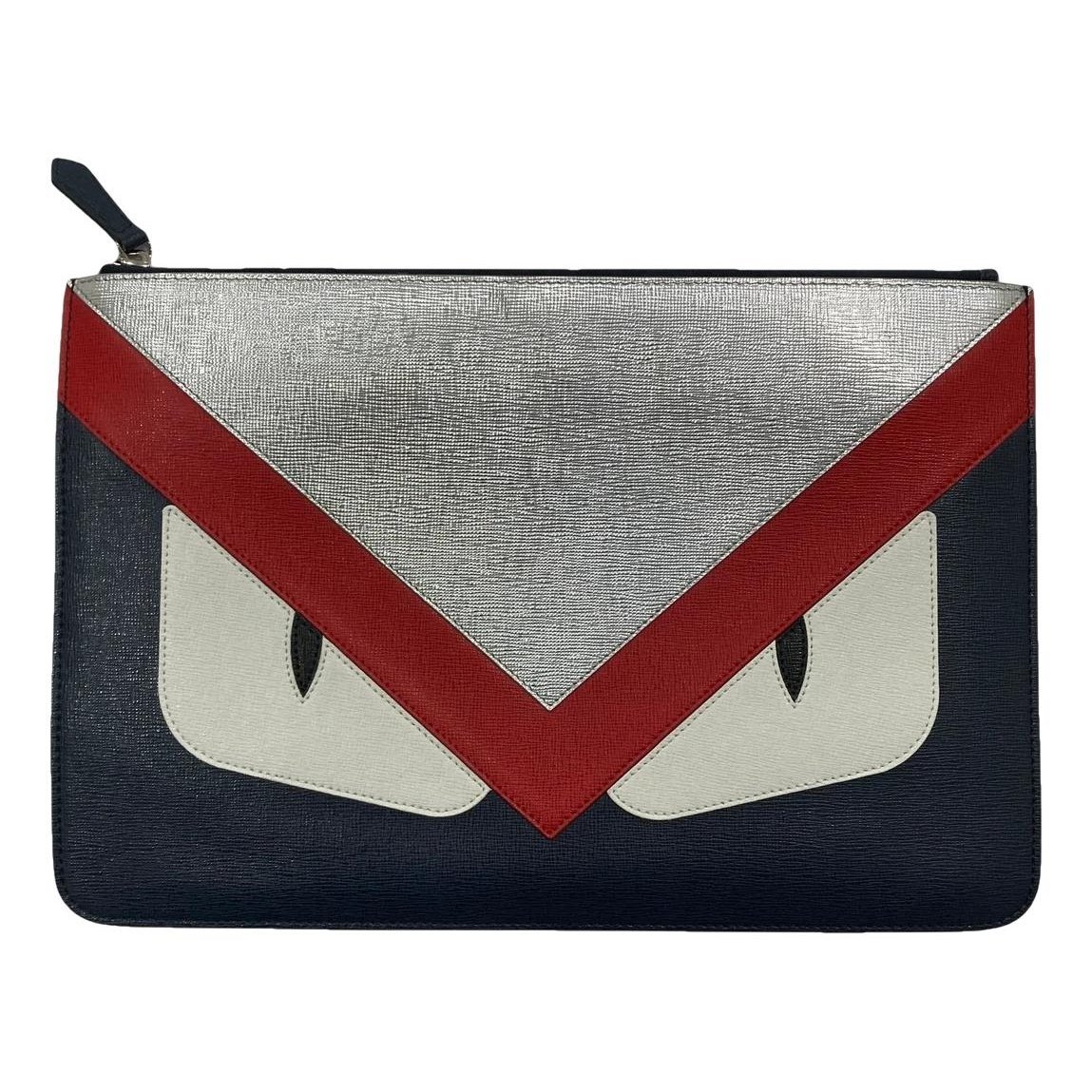 Baguette leather clutch bag