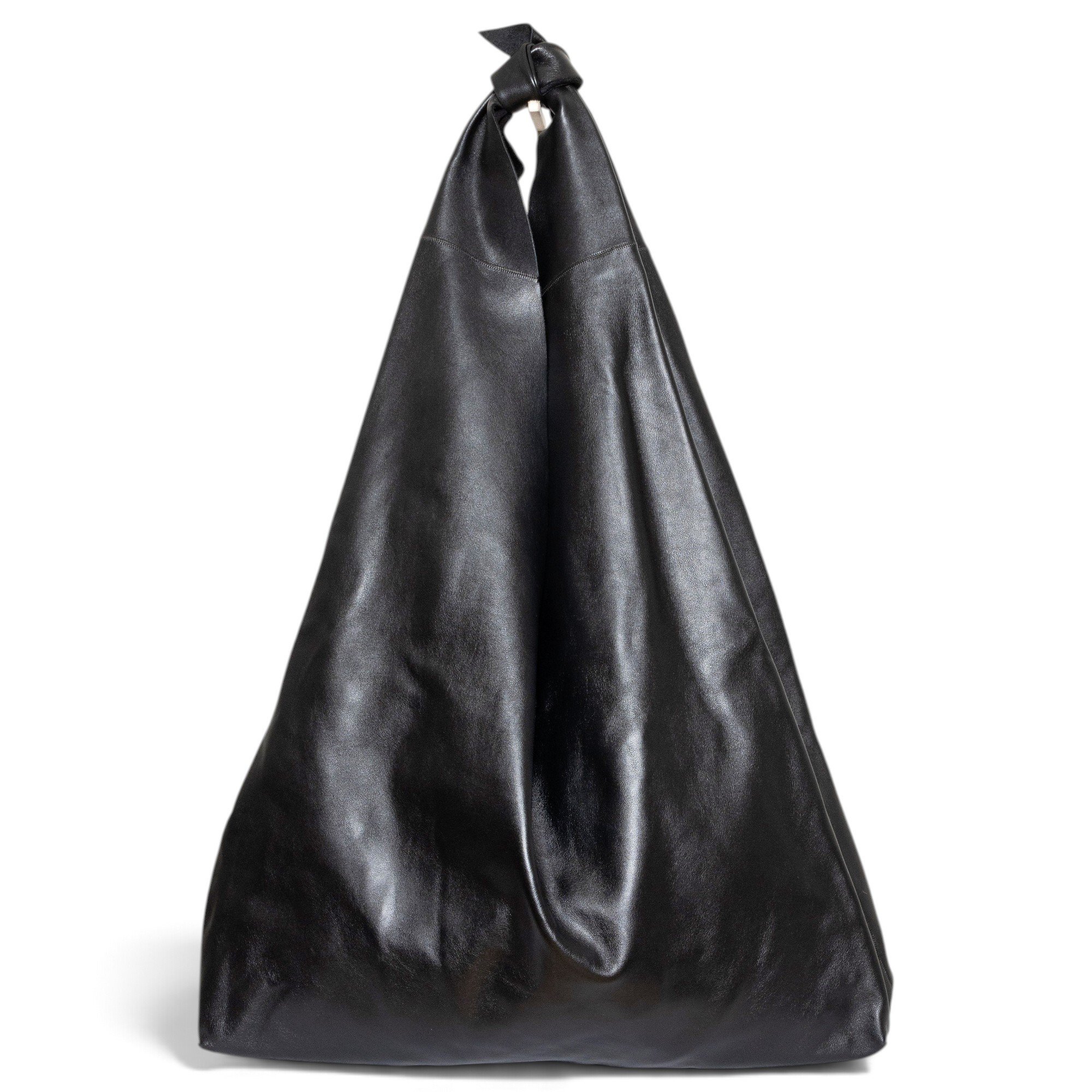 Bindle leather handbag