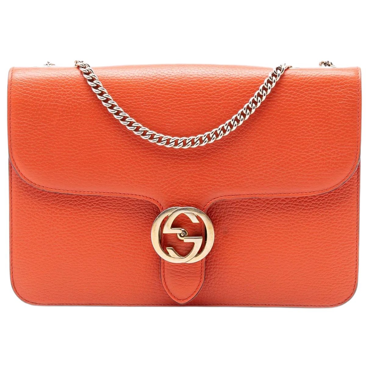 Interlocking leather bag
