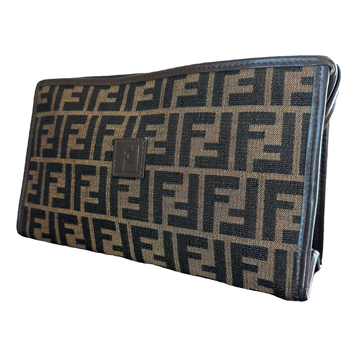 FF cloth clutch bag