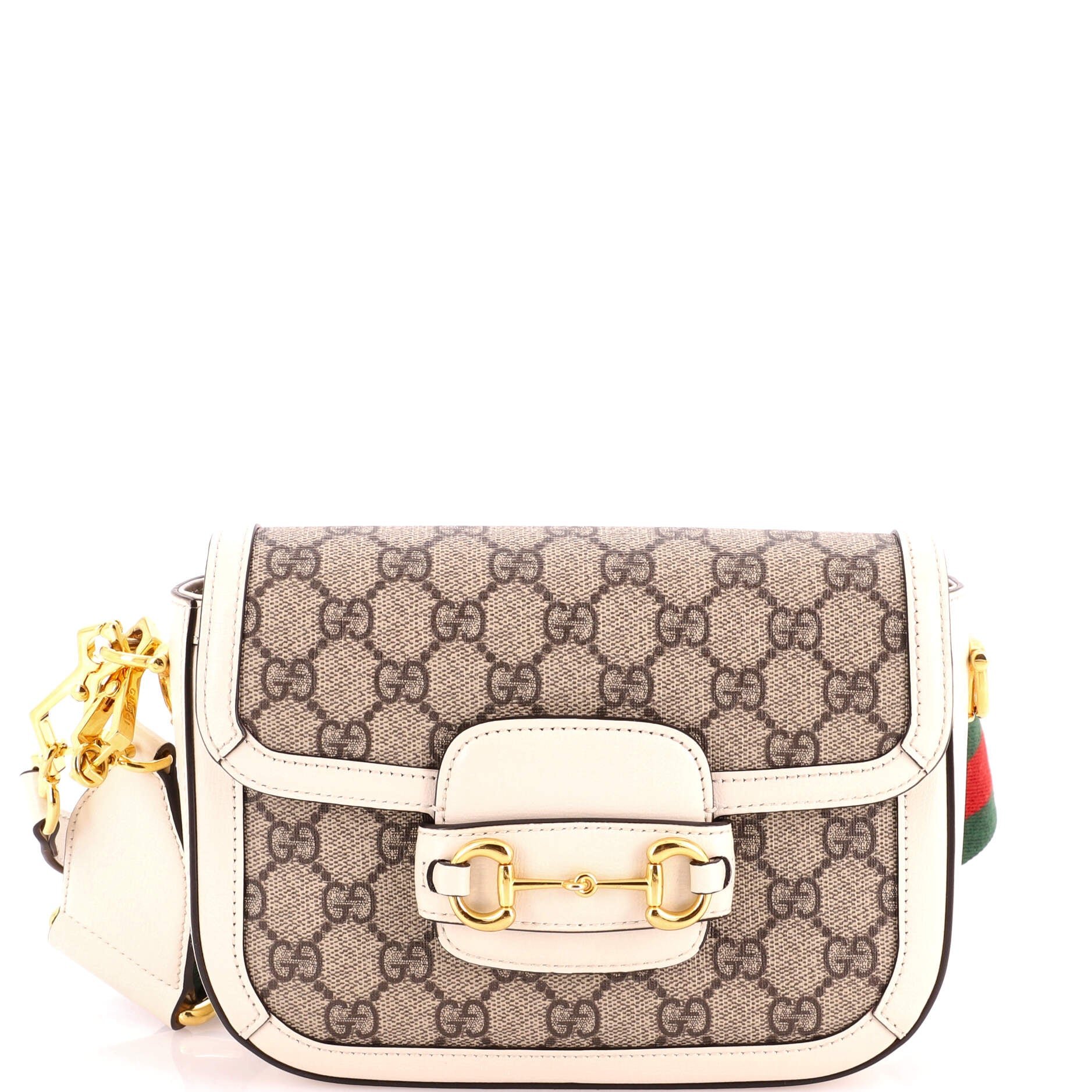 Horsebit 1955 Shoulder Bag GG Coated Canvas with Leather Mini