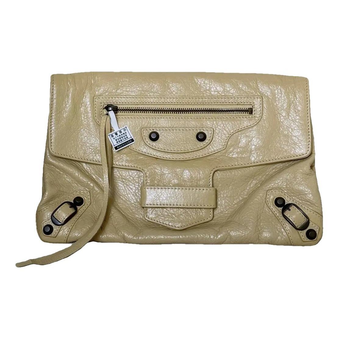 Envelop leather clutch bag