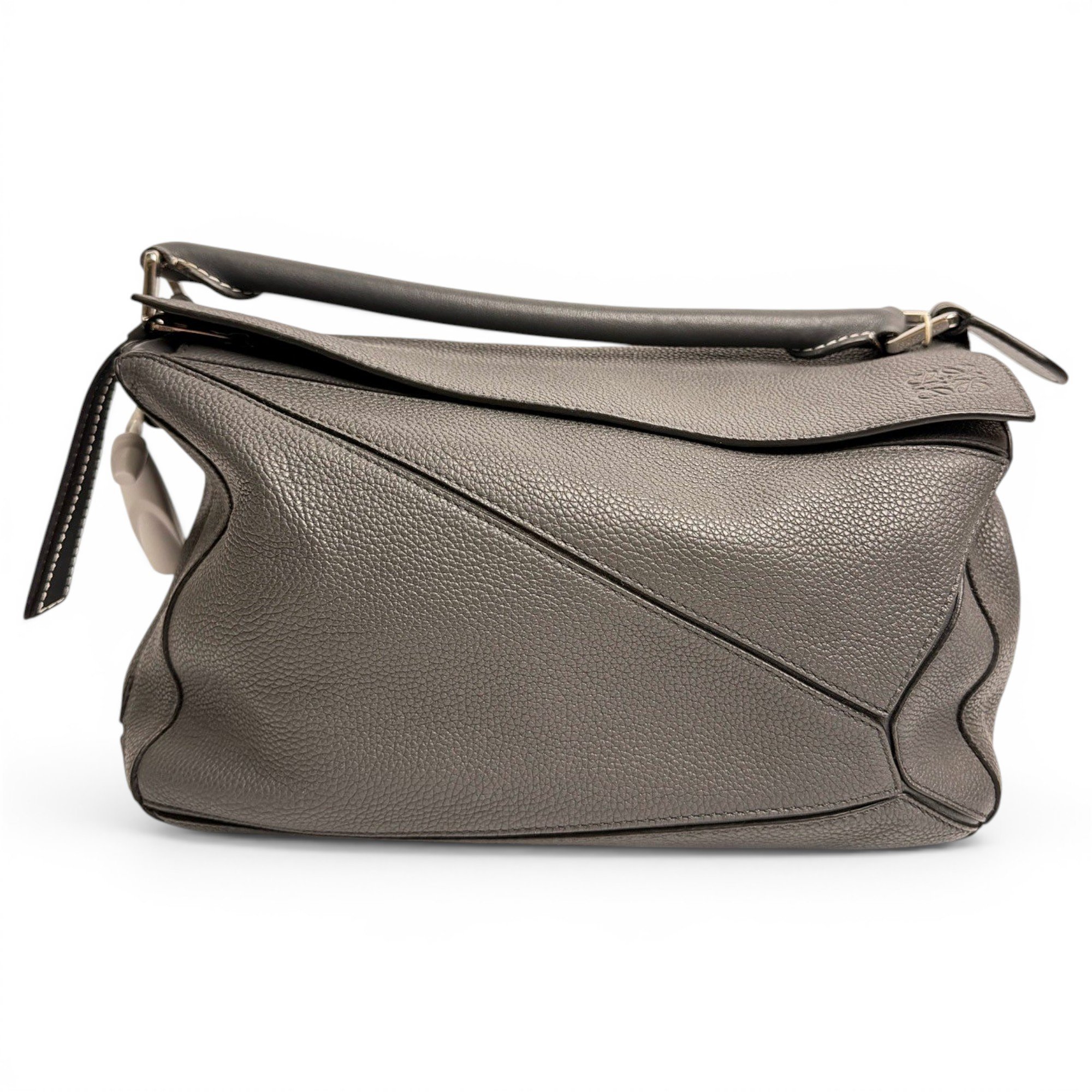 Puzzle leather handbag