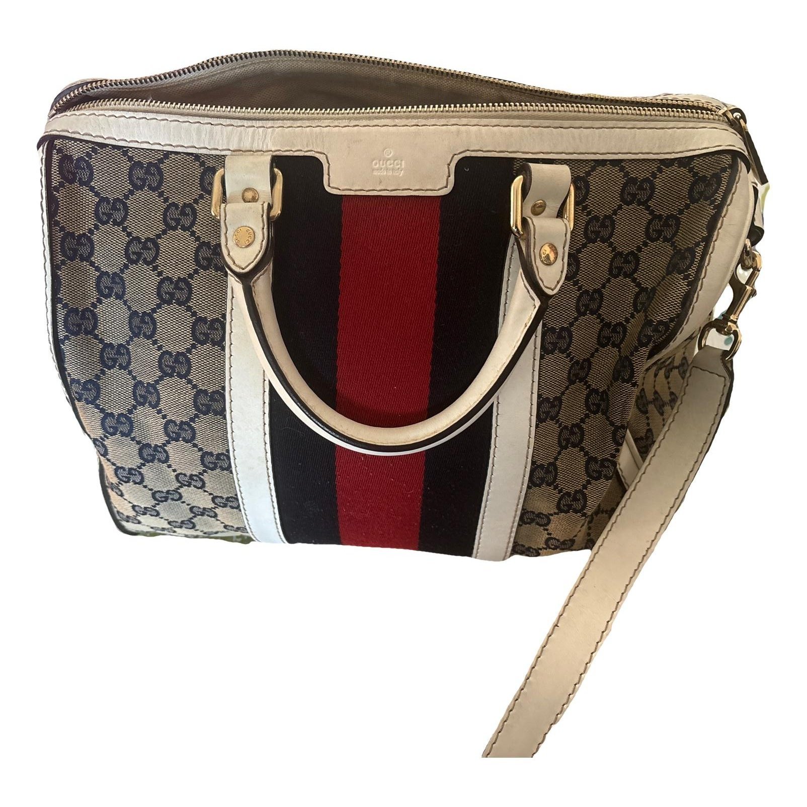 Ophidia Boston leather handbag