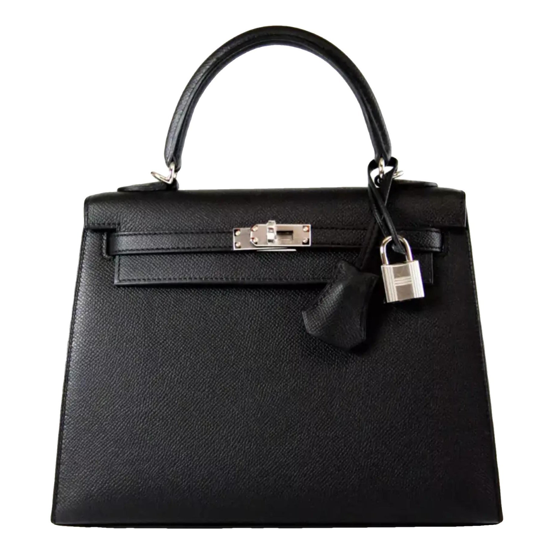 Hermes Kelly 25 Handbag Black Epsom Leather 2025