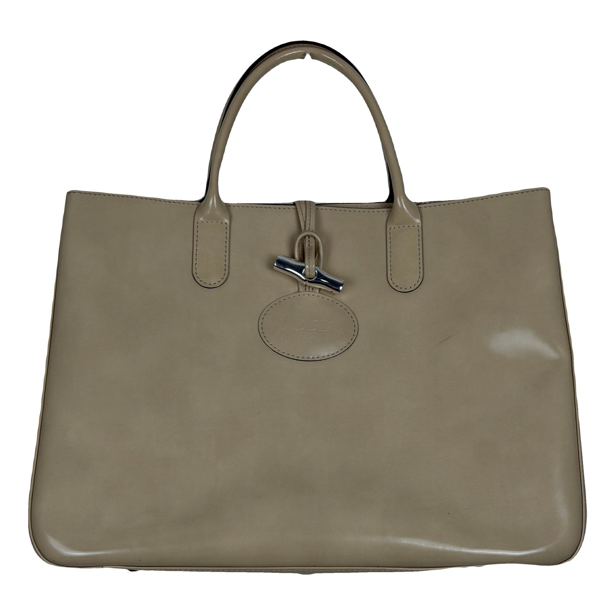 Longchamp Roseau patent leather handbag