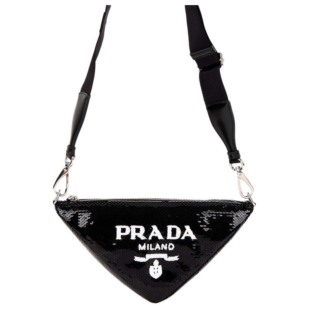 Triangle glitter crossbody bag