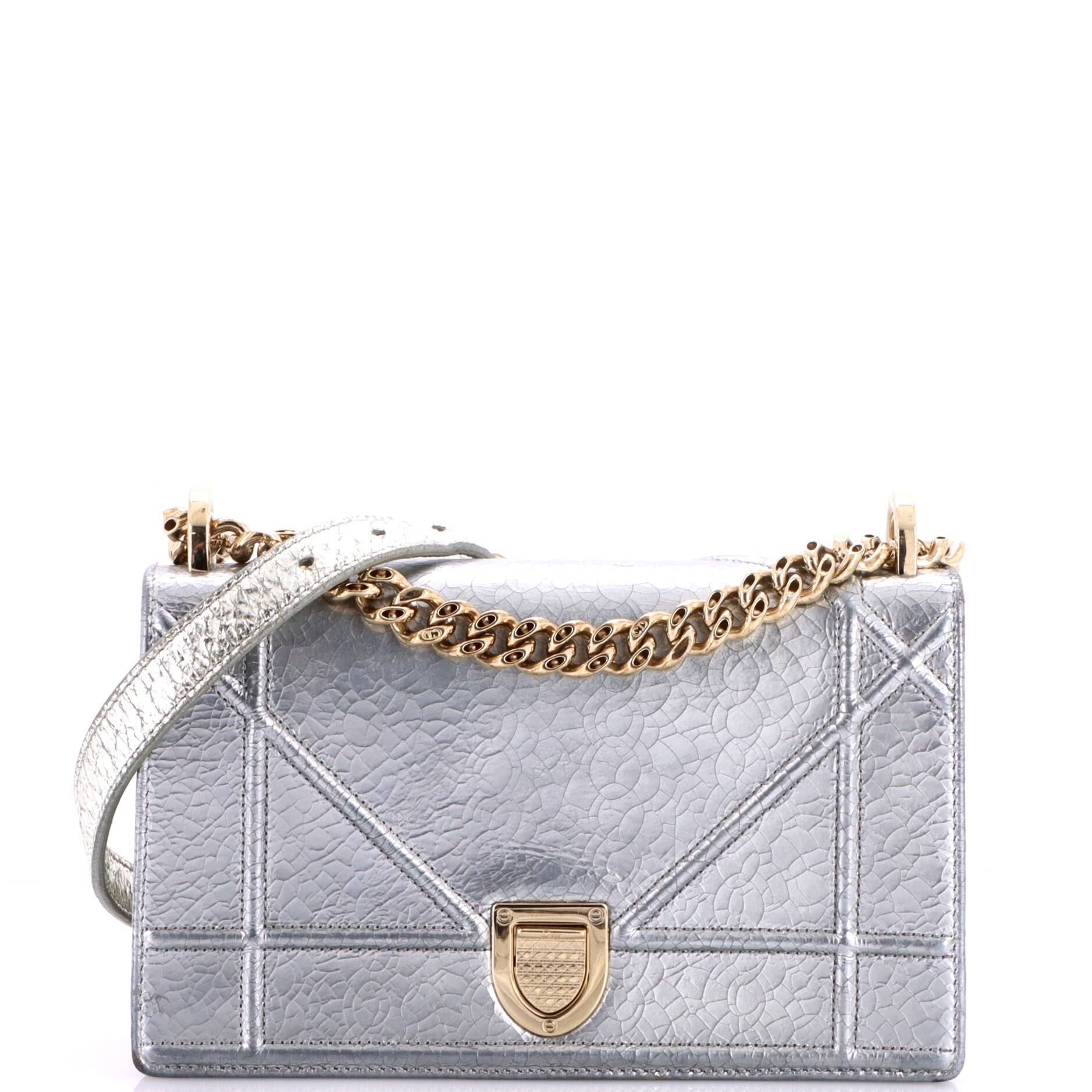 Diorama Flap Bag Crackled Deerskin Small