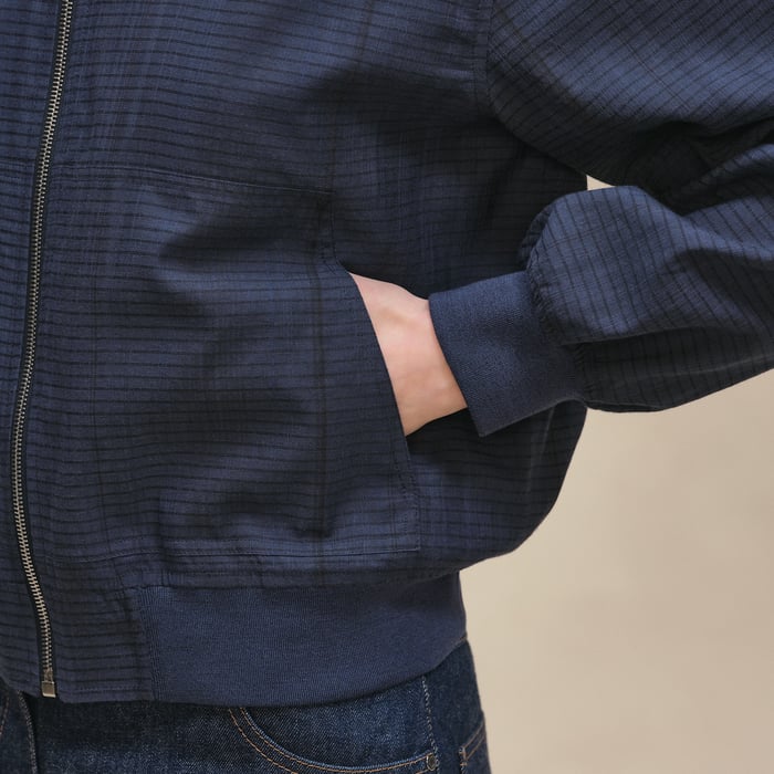 Bleu Encre Bomber Jacket