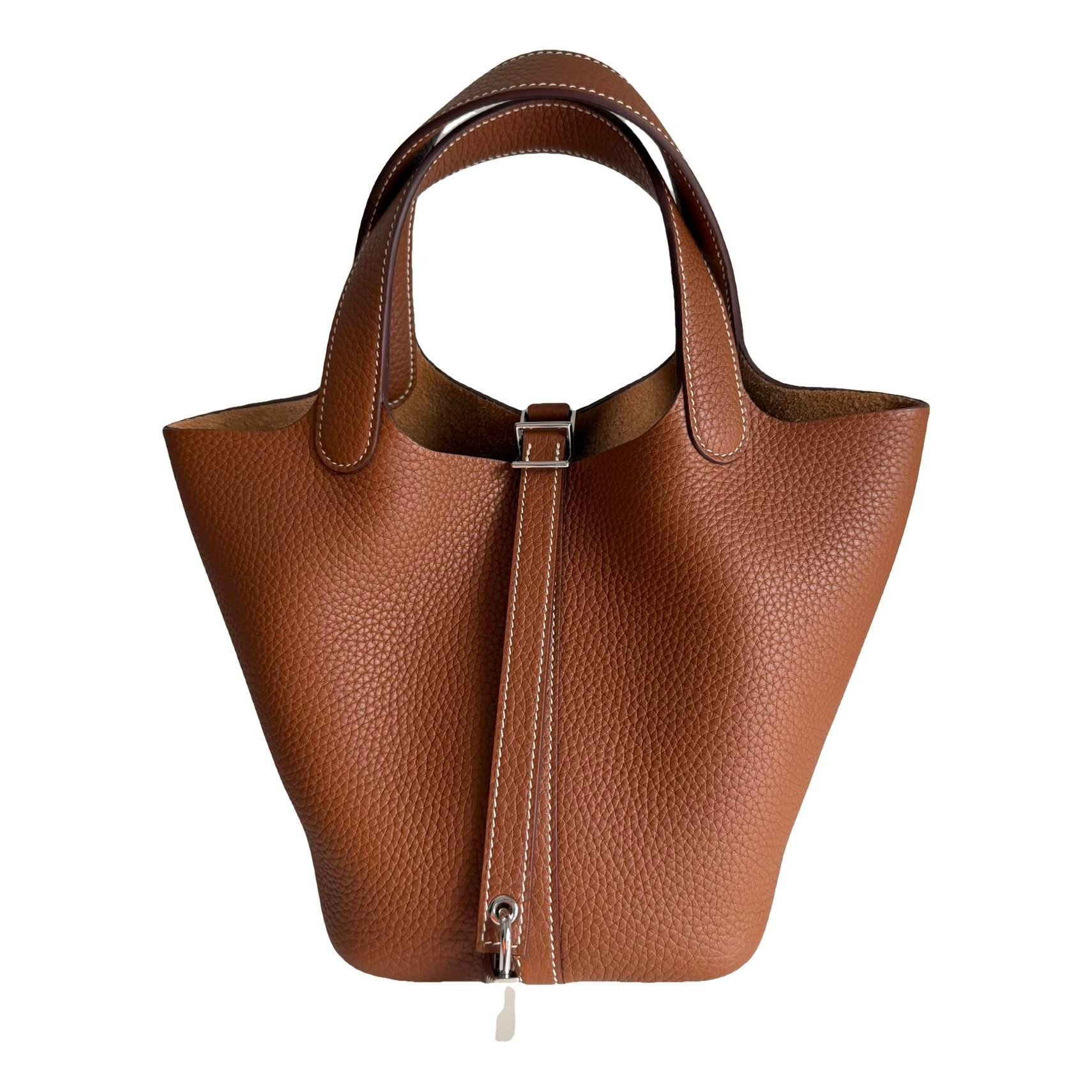 Picotin leather tote