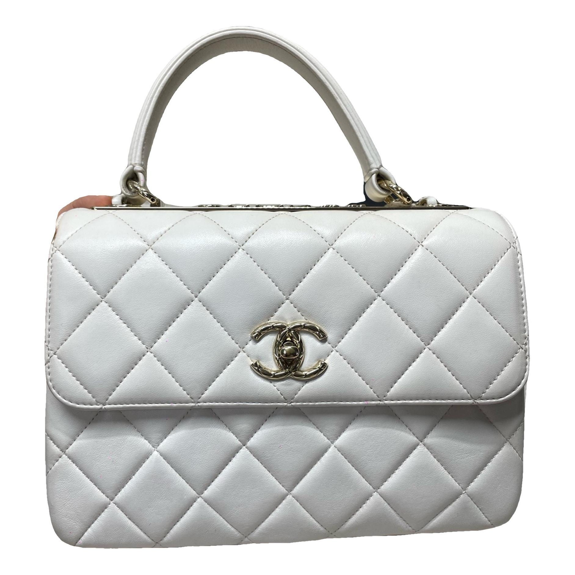 Trendy CC Flap leather handbag