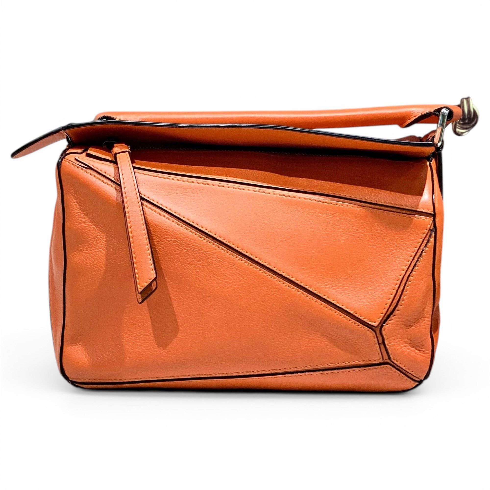 Puzzle leather handbag