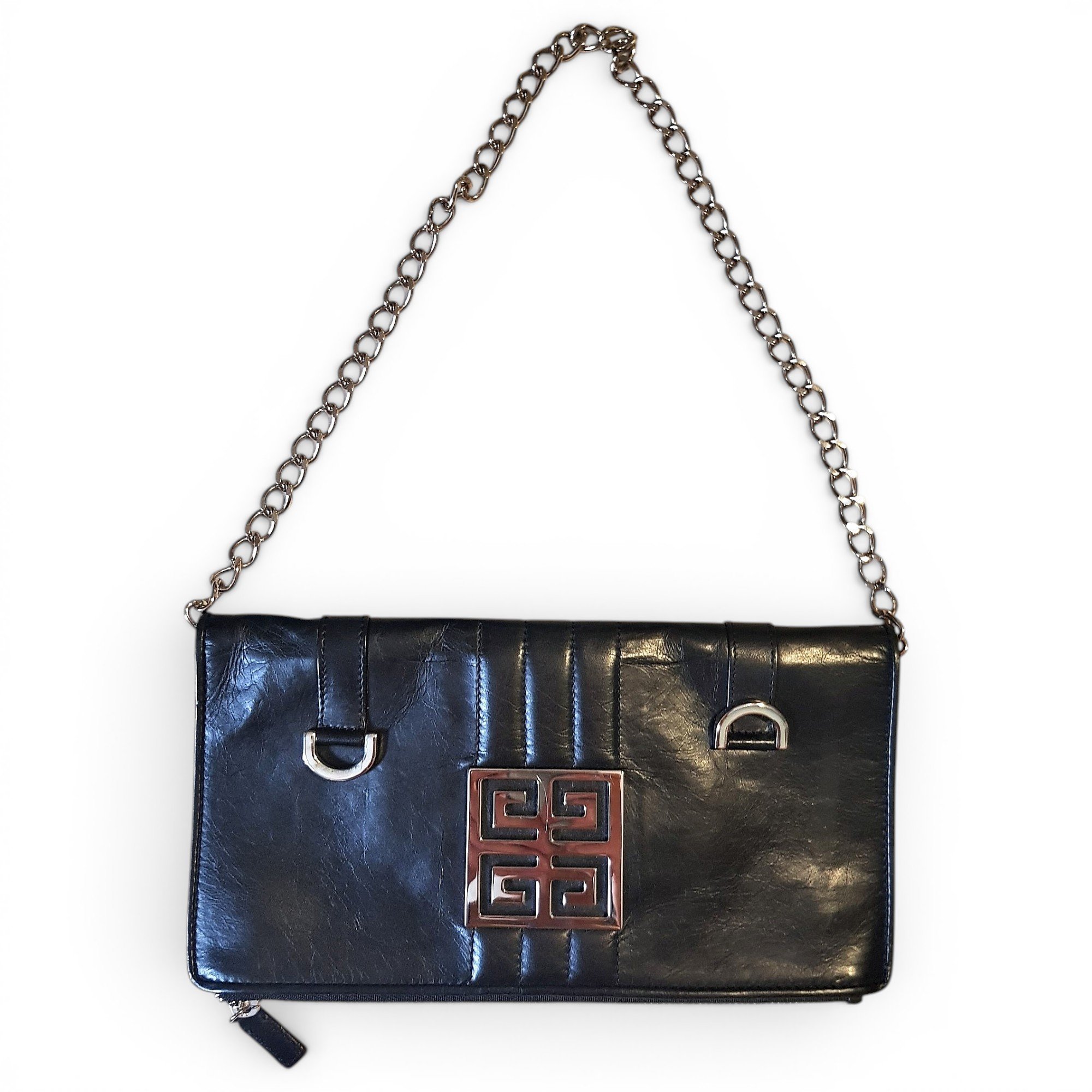 Leather clutch bag