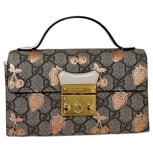 Padlock leather crossbody bag