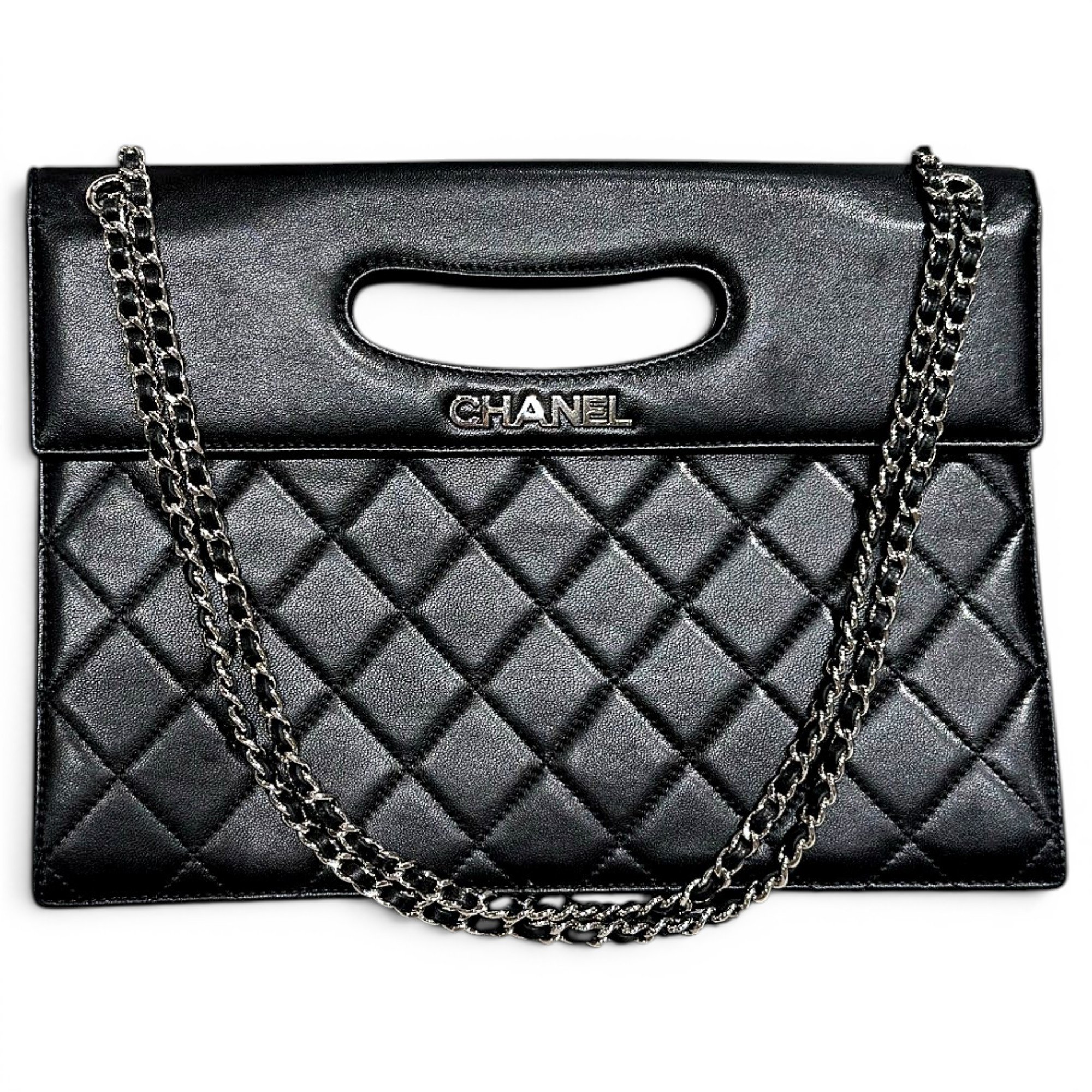 Trendy CC leather handbag