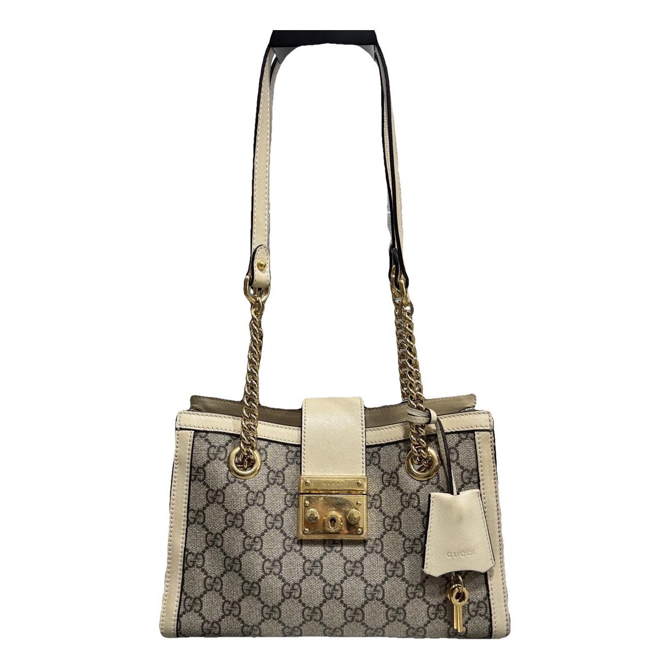 Padlock leather handbag