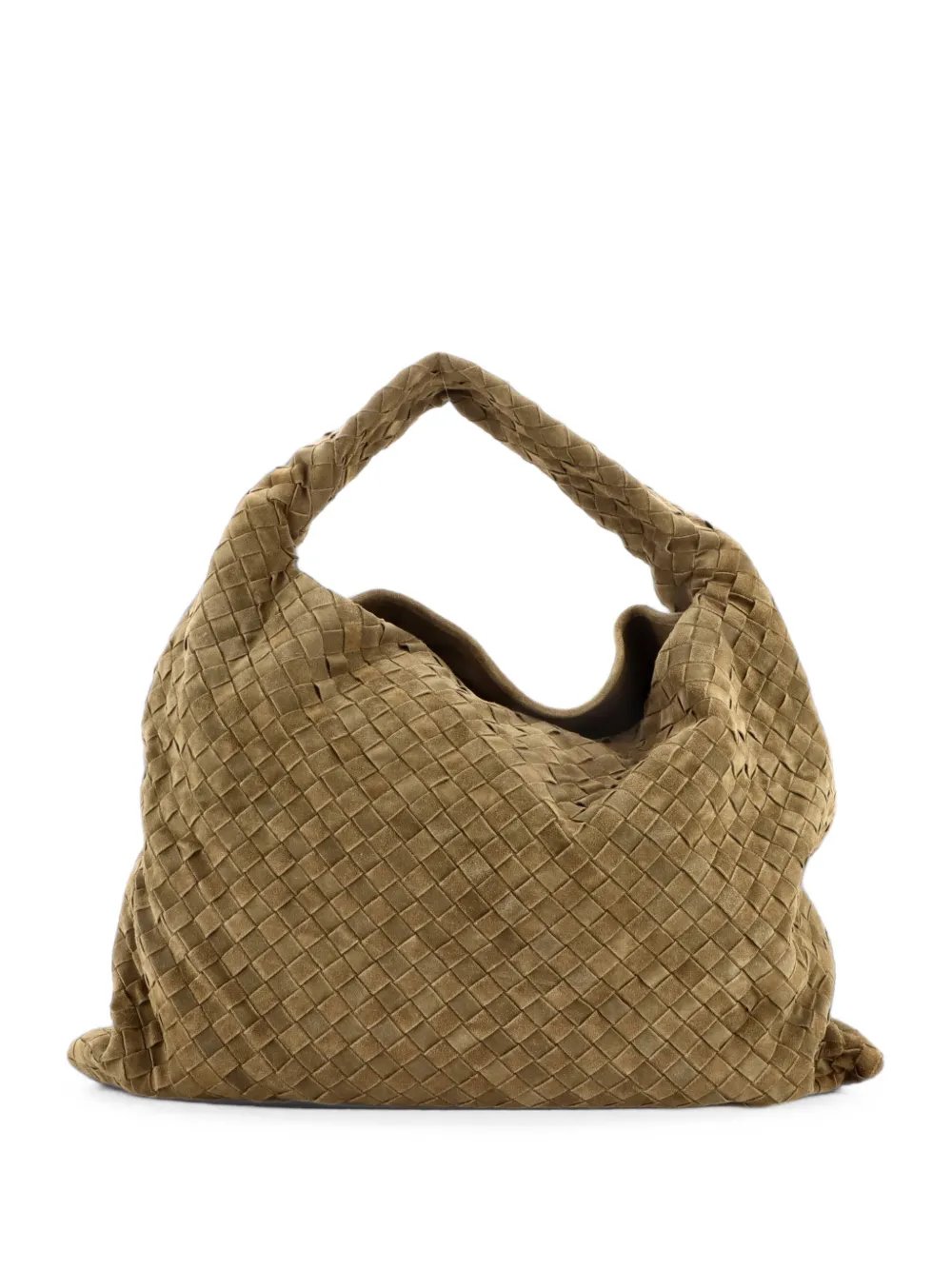 Hop Intrecciato Suede Large hobo bag