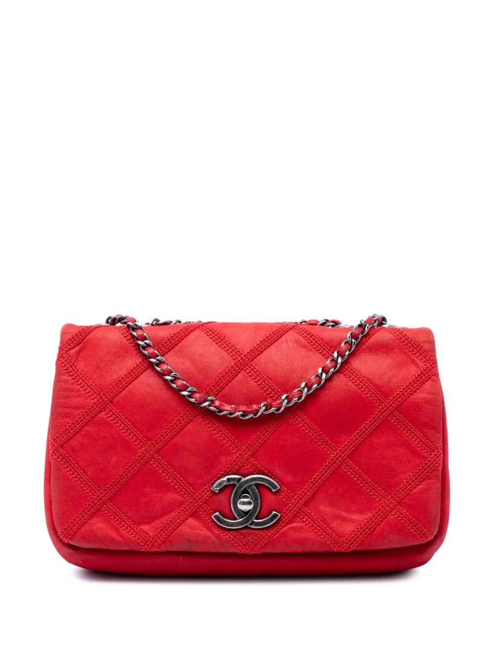 2012-2013 Iridescent Calfskin Diamond Stitch Flap crossbody bag