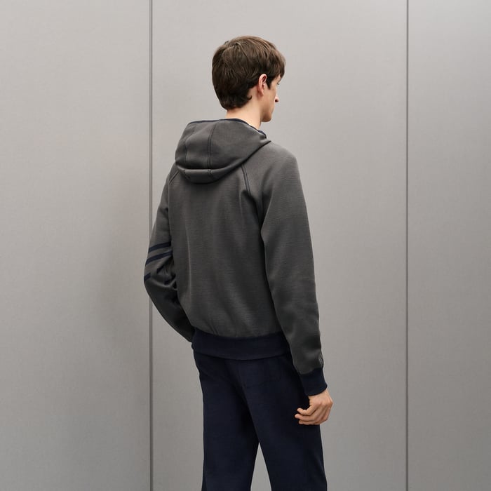 Bleu Nuit "H Golf" Reversible Zipped Jacket