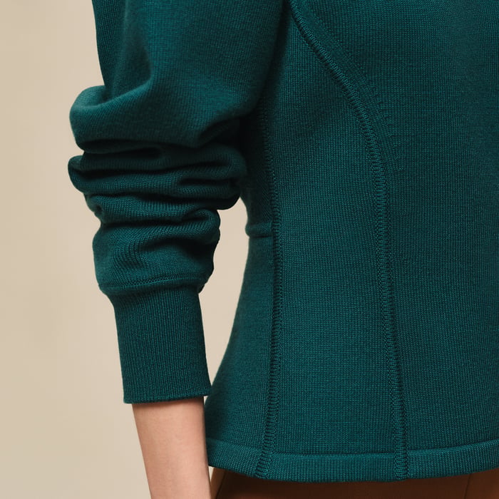 Vert Pin Buttoned Sweater With "Ferronnerie" Details