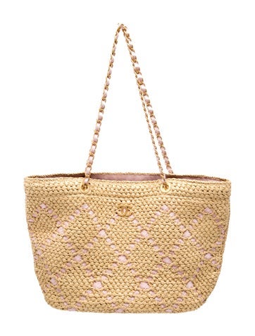 Chanel 2026 Raffia & Grosgrain Large Shopping Bag