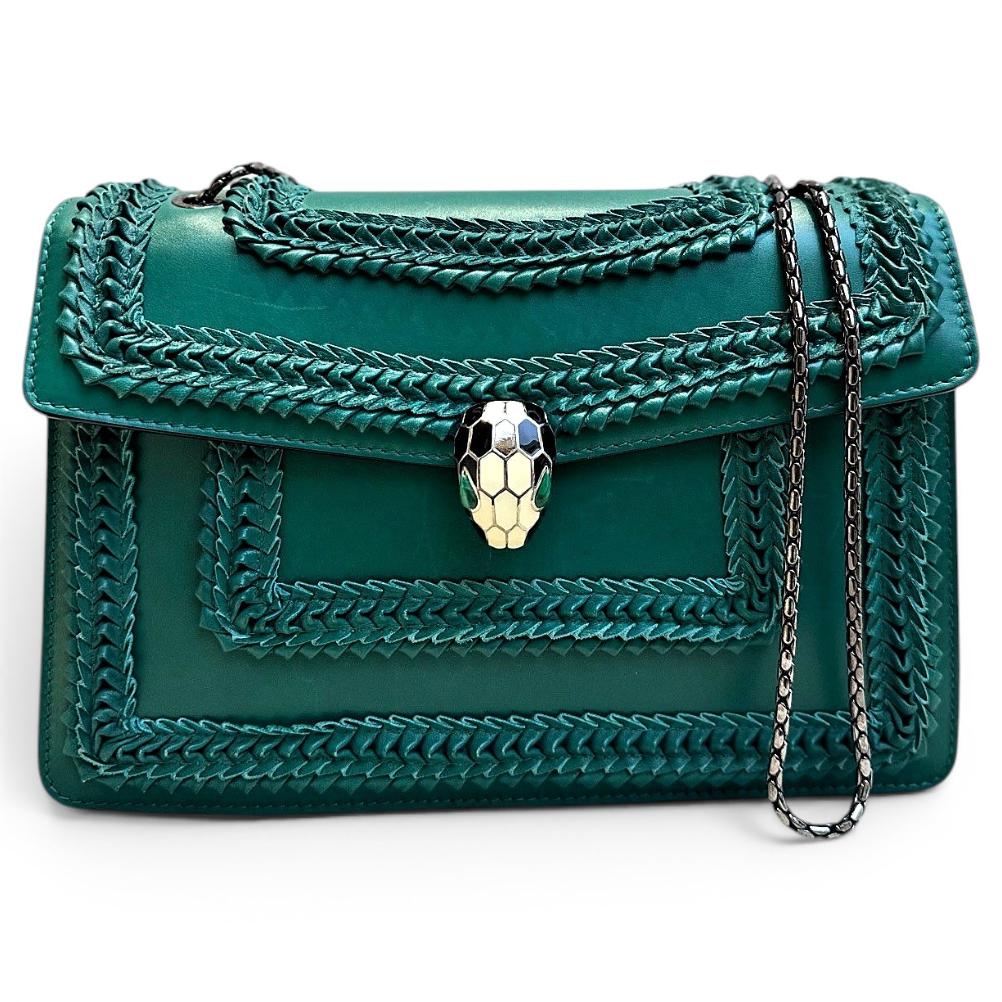 Serpenti leather handbag