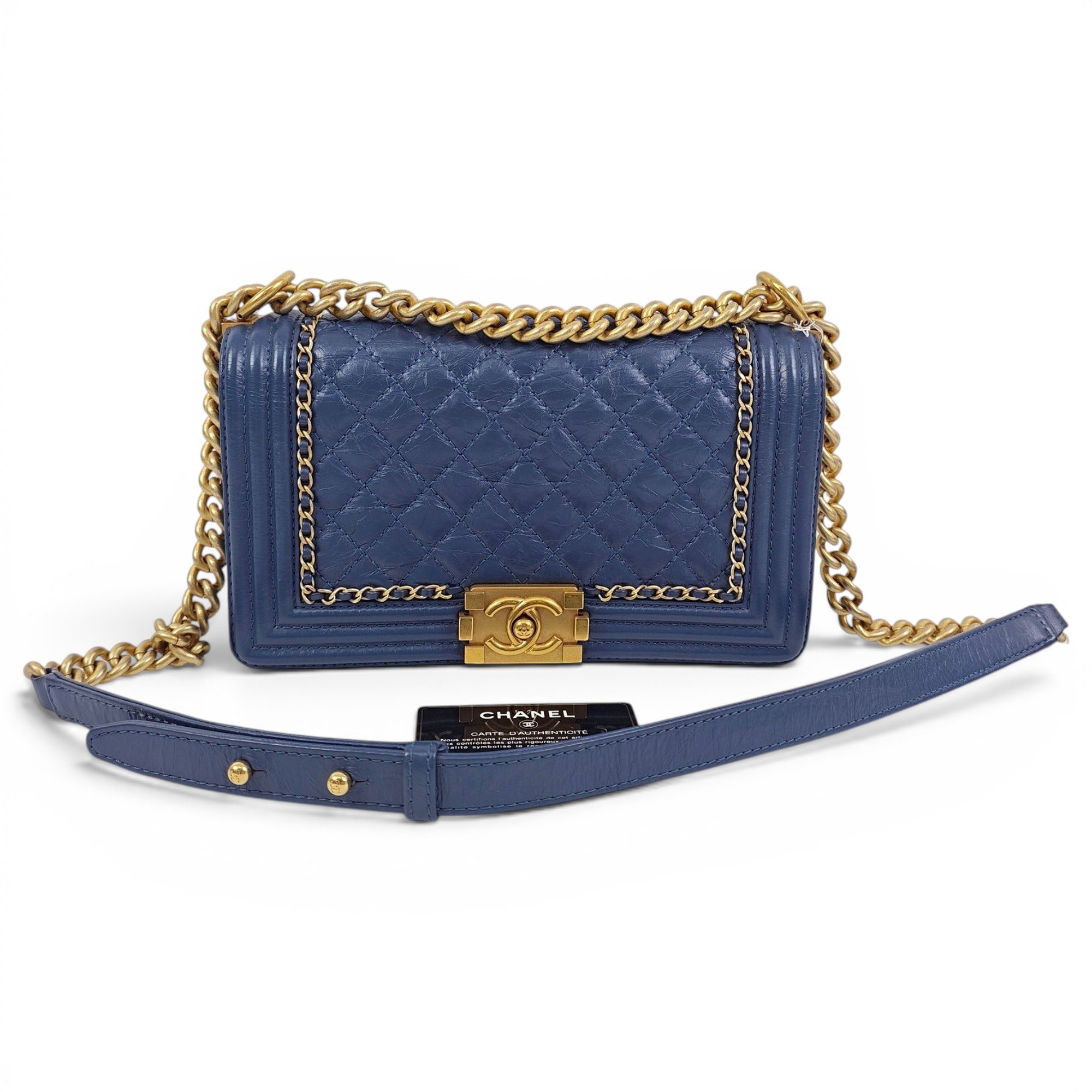 Boy leather crossbody bag