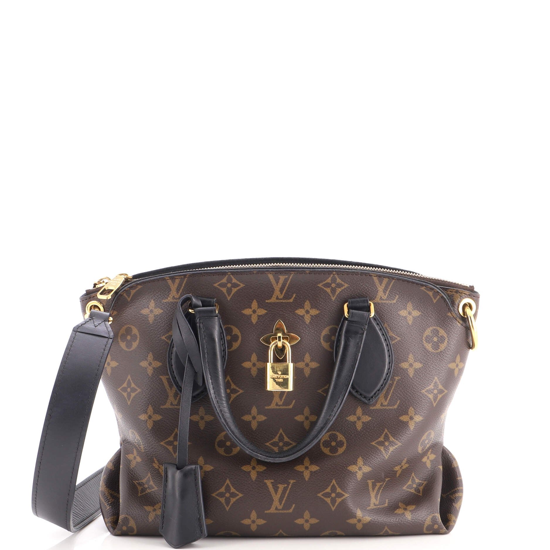 Flower Zipped Tote Monogram Canvas PM