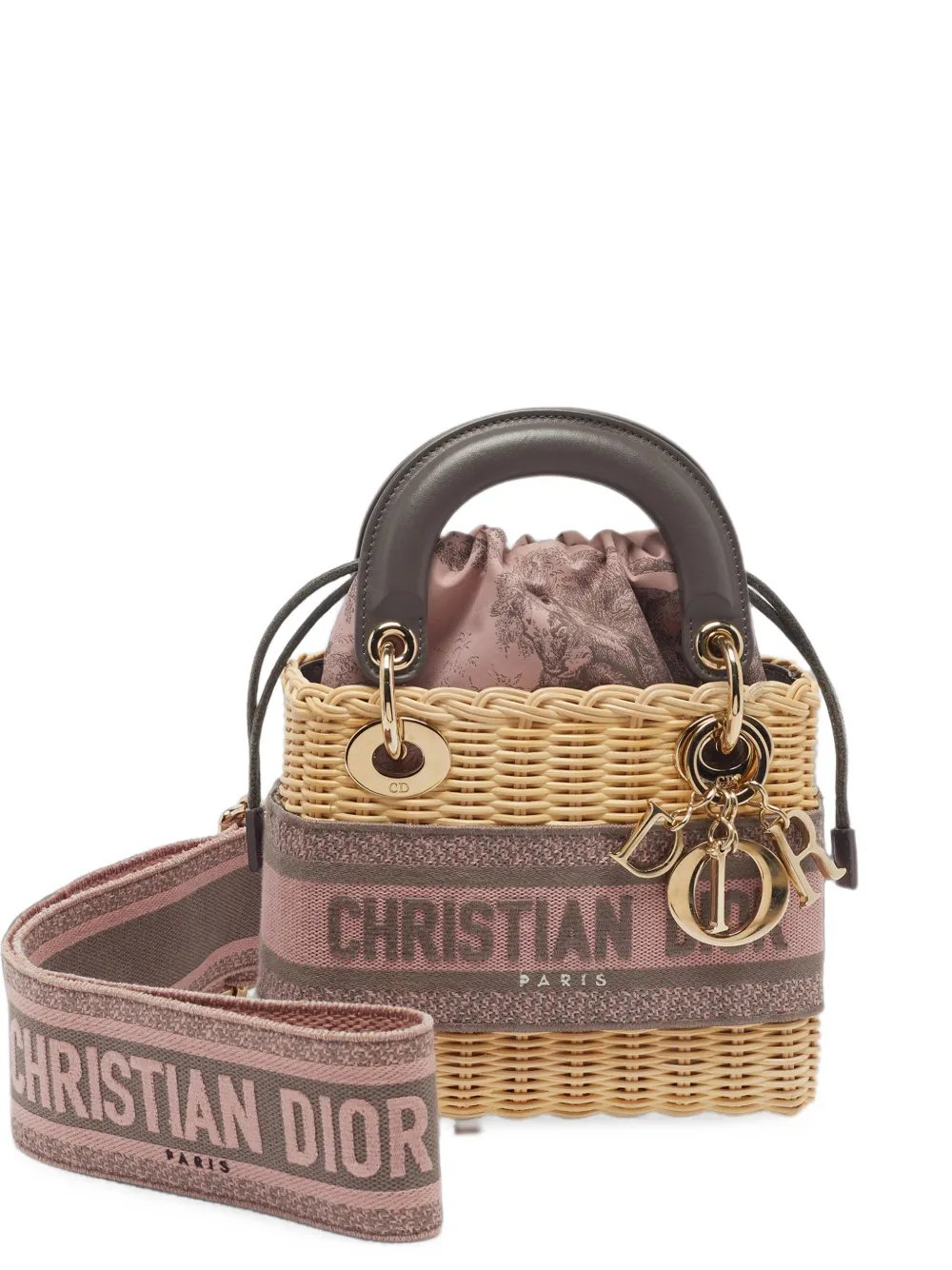 2023 mini Lady Dior wicker tote bag