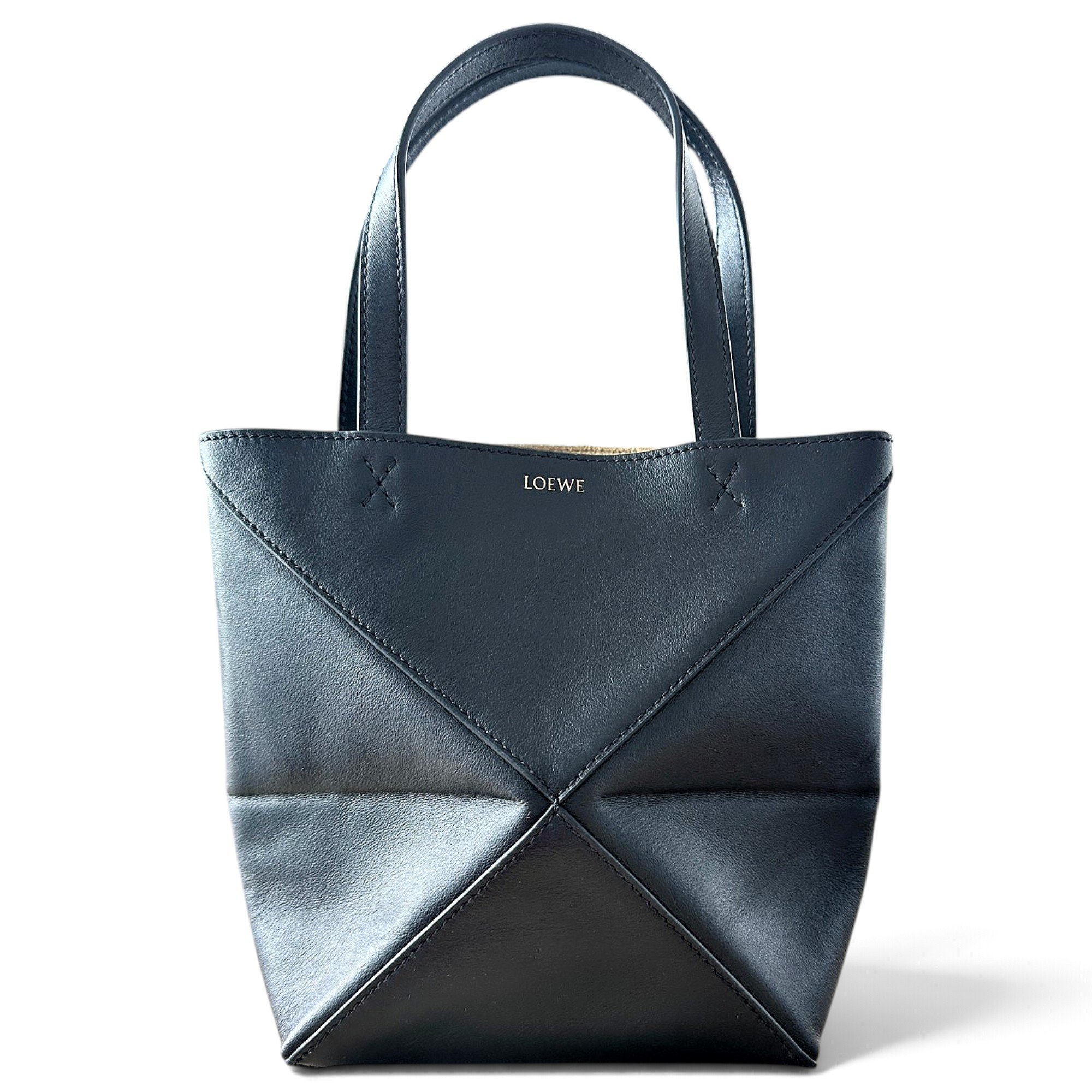Puzzle Fold leather tote