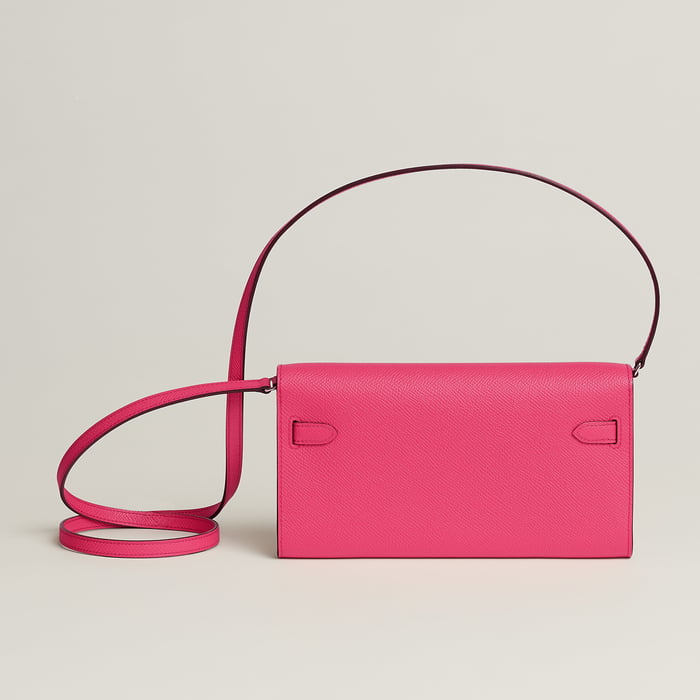 Rose Extrême Kelly Classique to Go Wallet