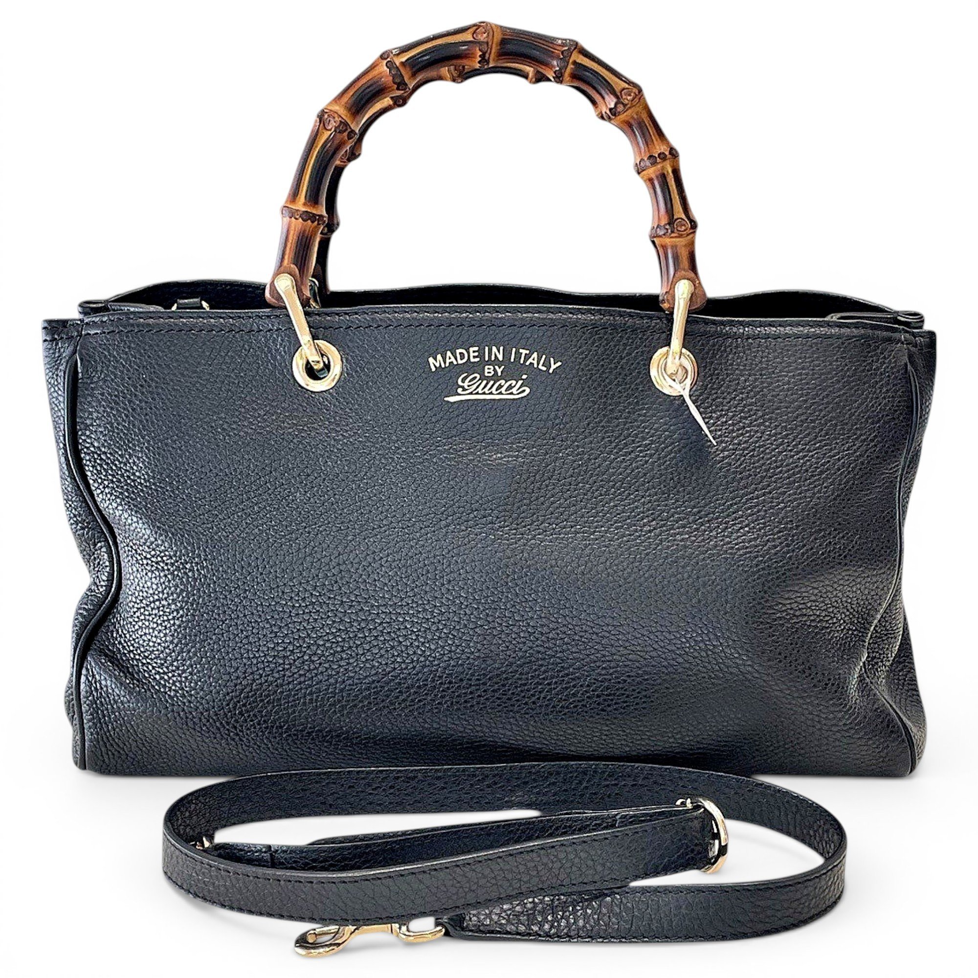 Bamboo leather handbag