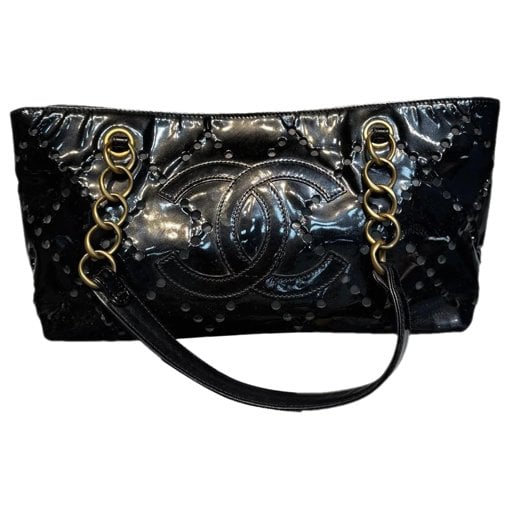 Patent leather tote