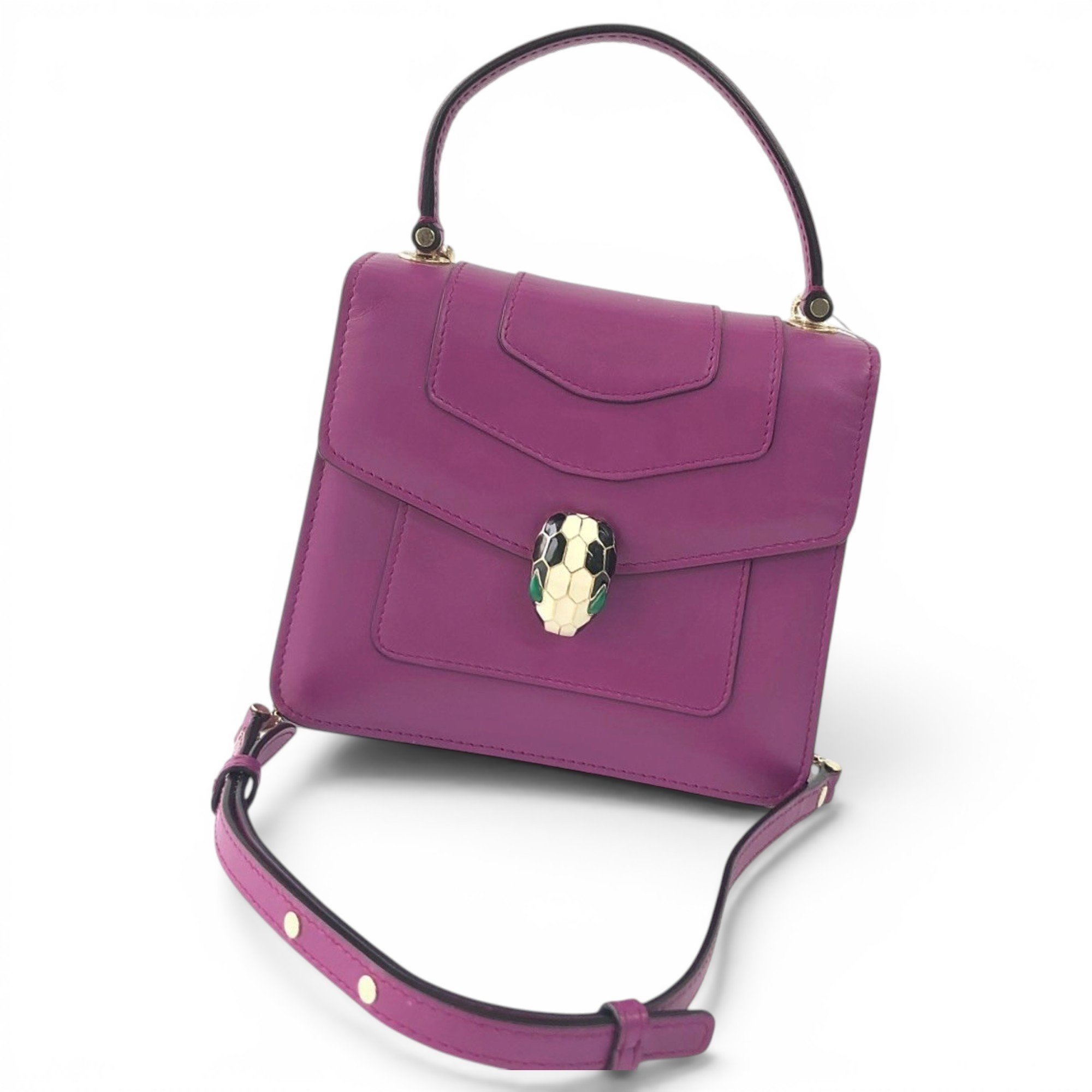 Serpenti leather handbag