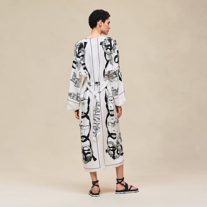 Blanc Nacre "Ferronnerie Remix" Caftan