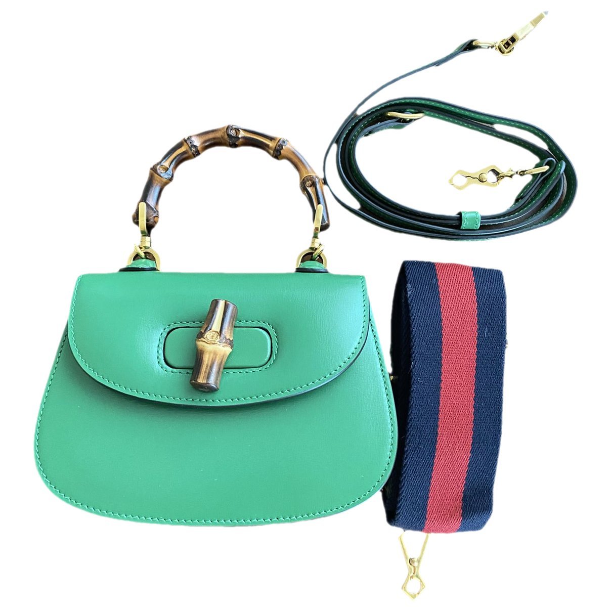 Convertible Bamboo Top Handle leather handbag