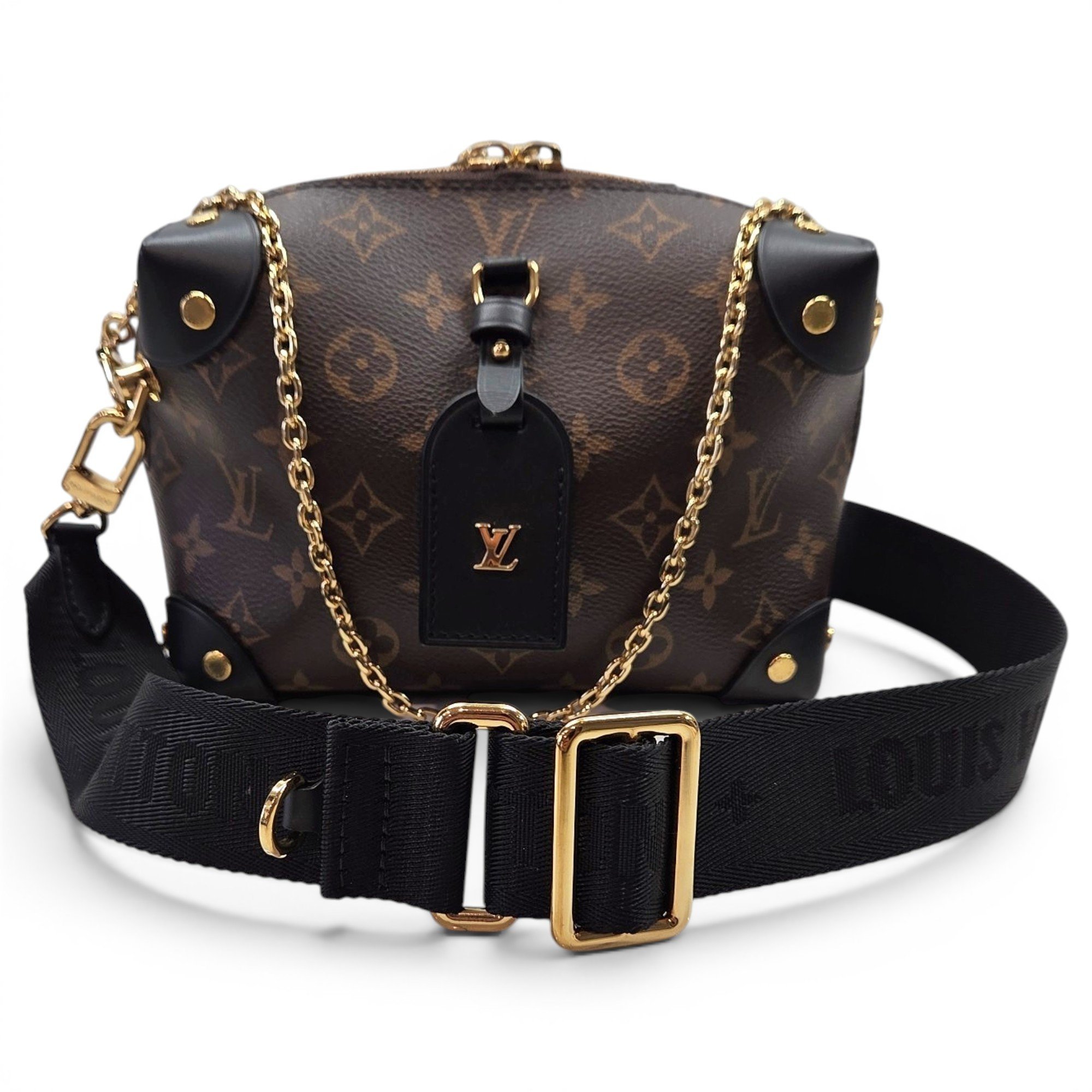 Side Trunk leather handbag
