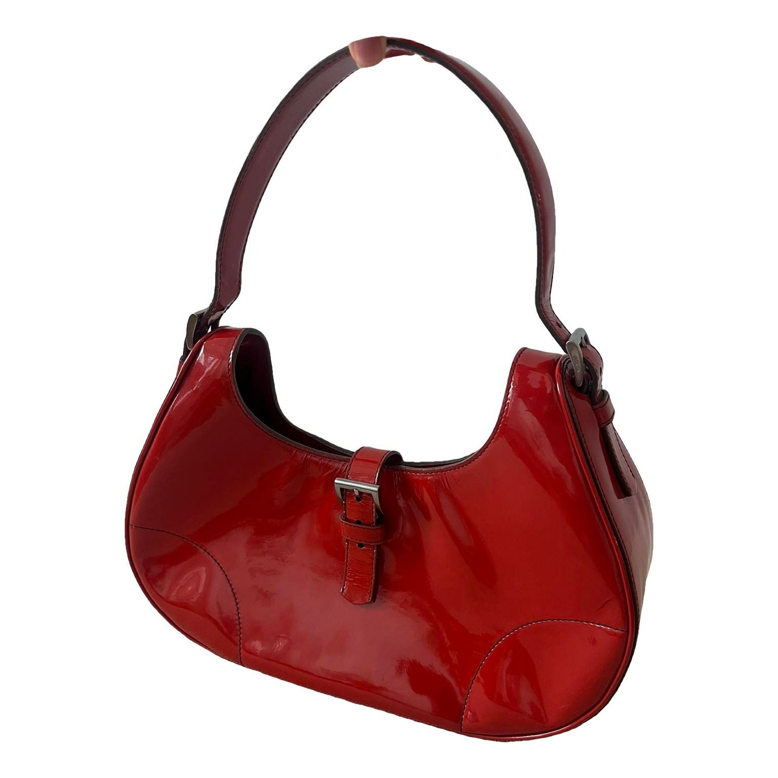 Patent leather handbag