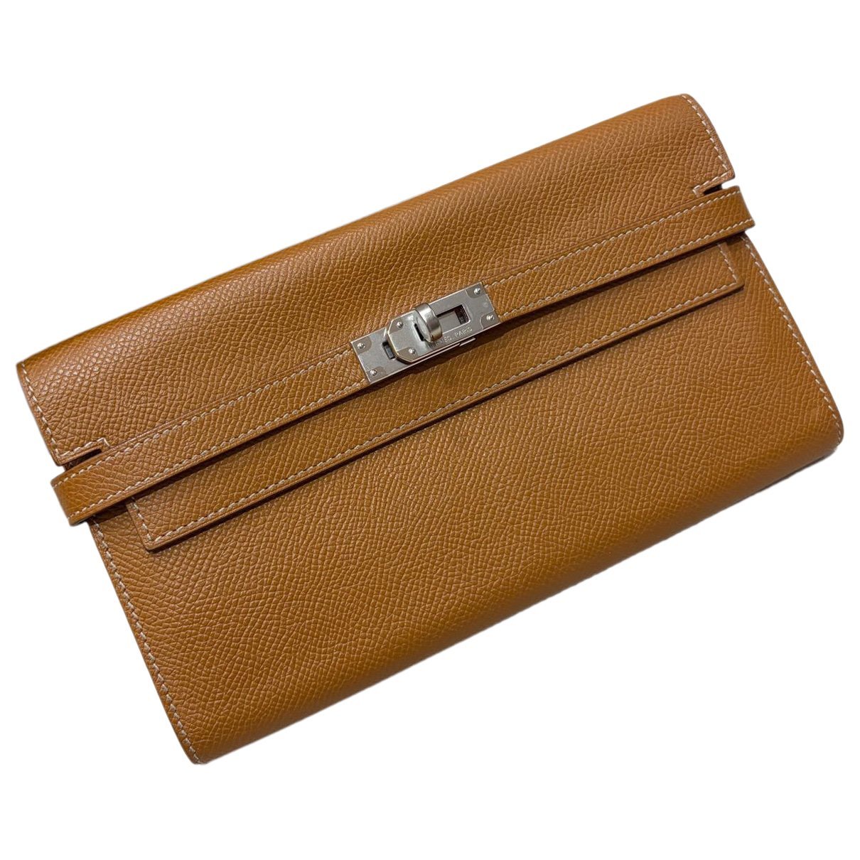 Leather clutch bag