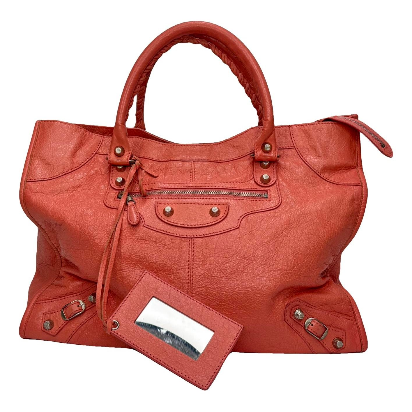 City leather handbag