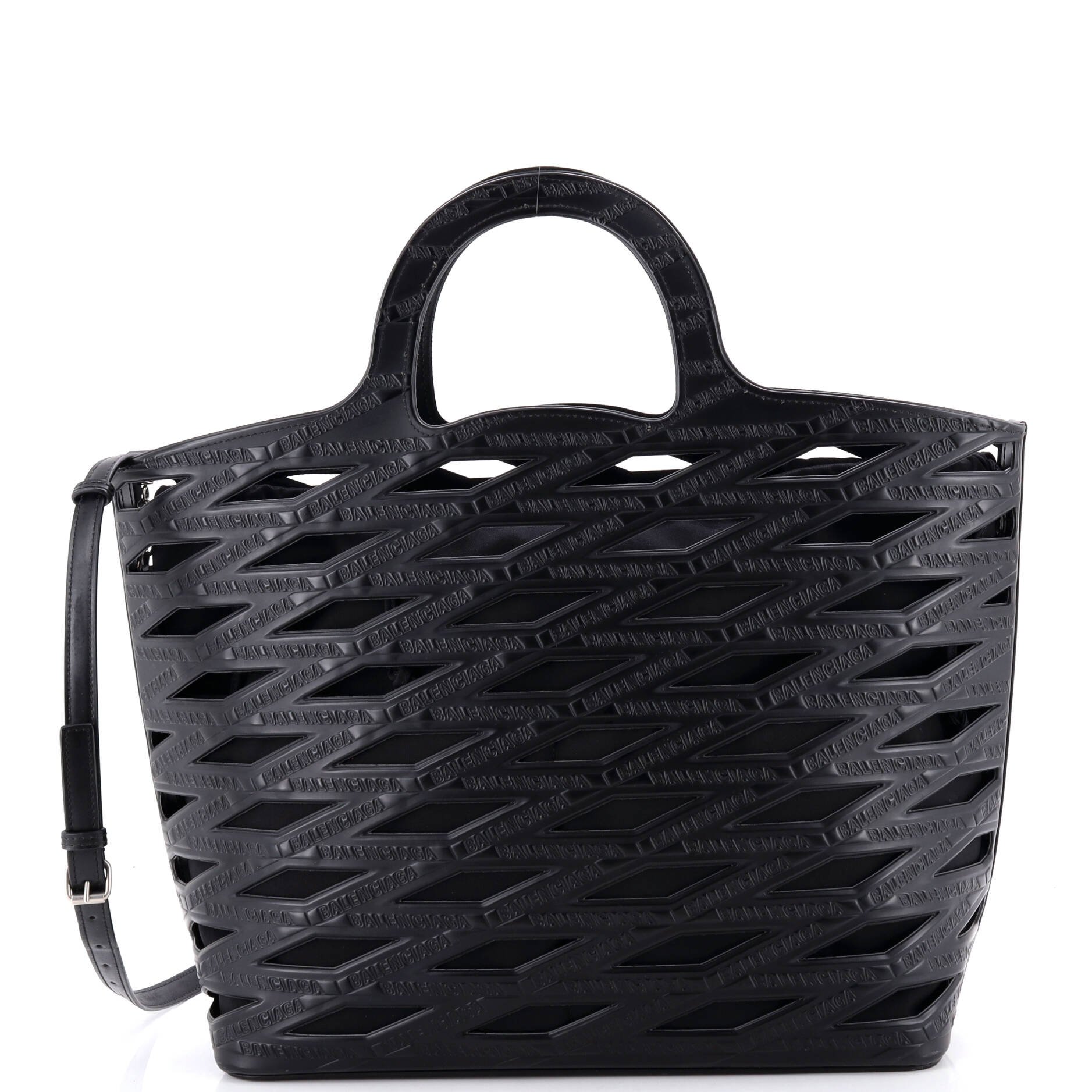 Balenciaga Neo Basket Bag Cutout Embossed Leather Large