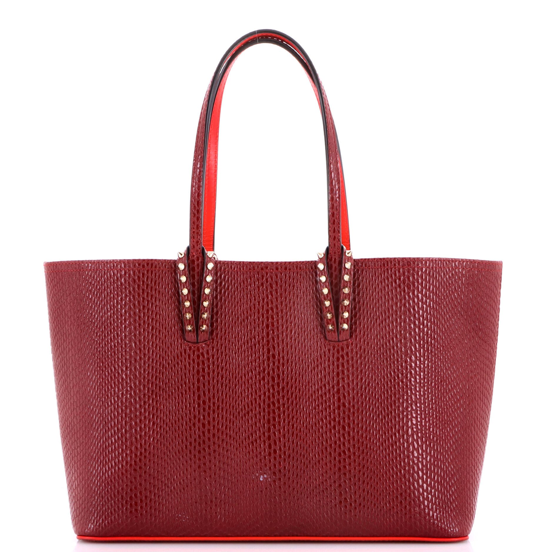 Cabata East West Tote Python Embossed Patent Small