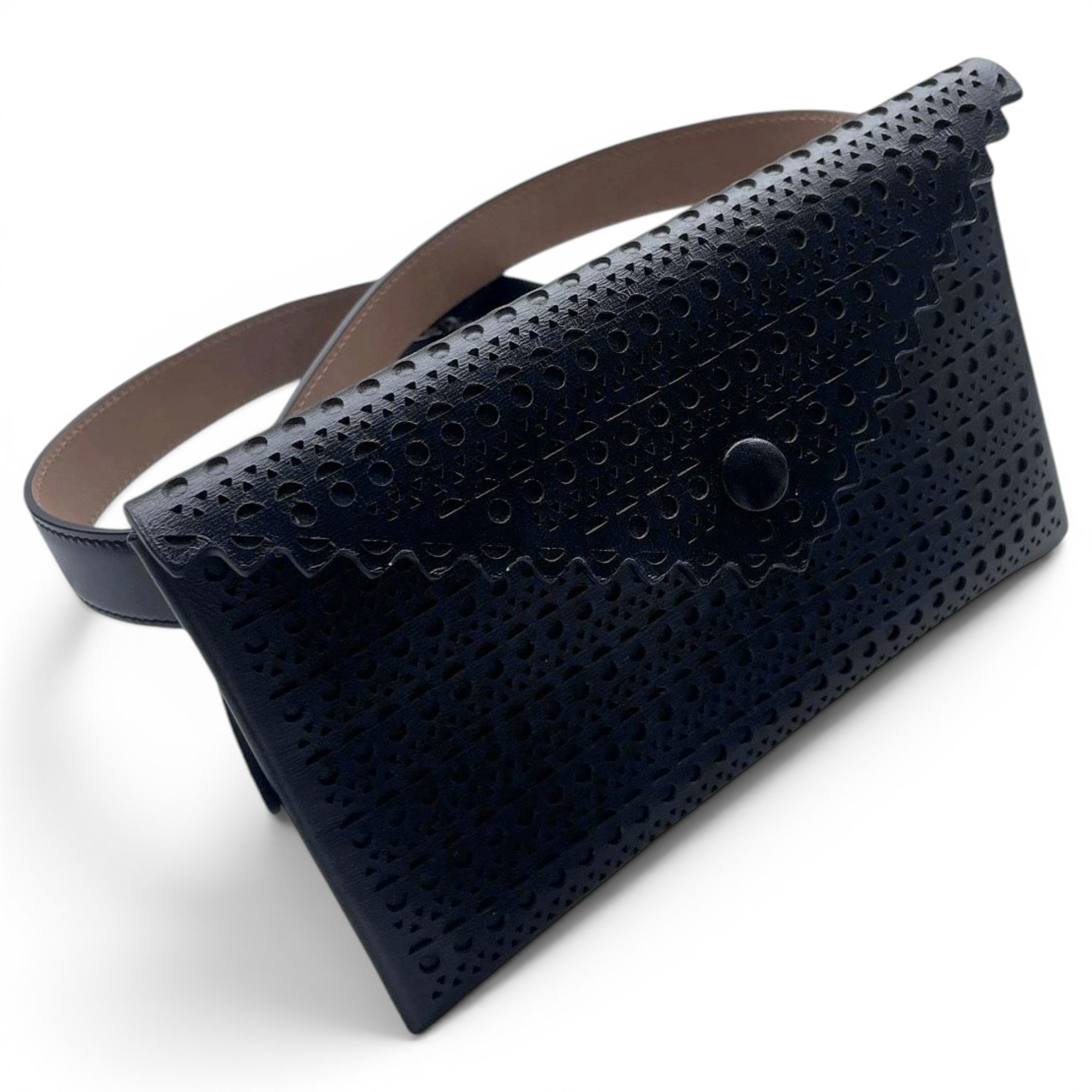 Leather clutch bag