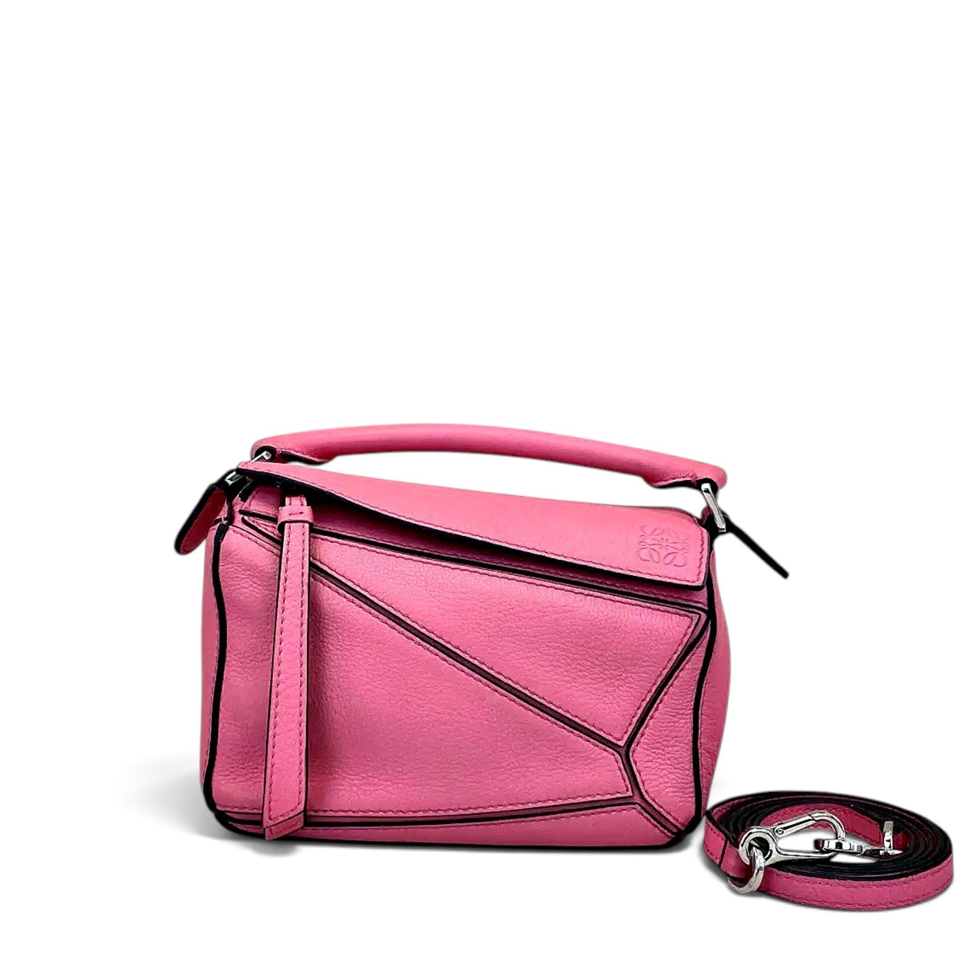 Puzzle leather handbag