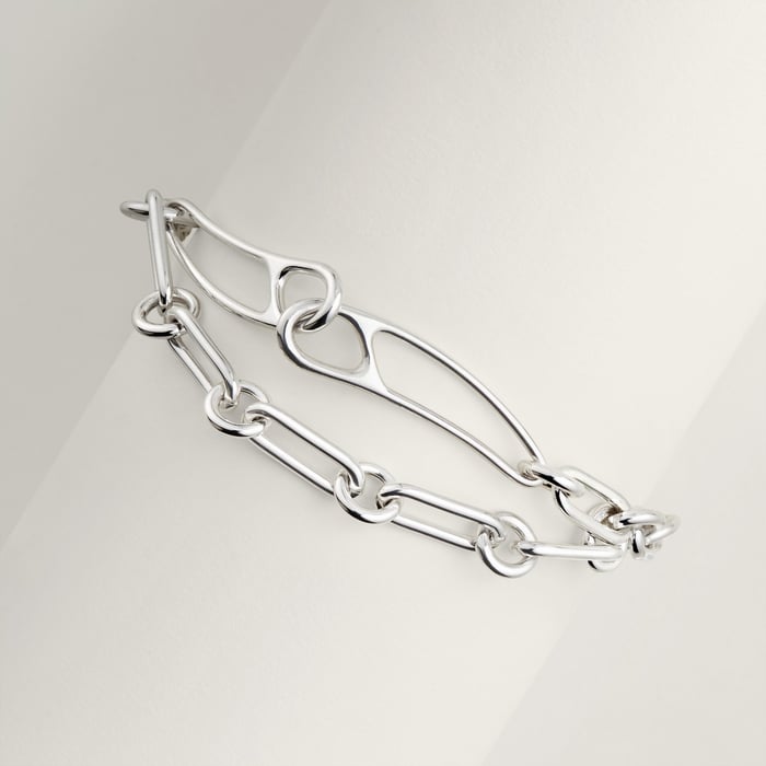 Sans Coloris Chaine d'Ancre Punk Bracelet, Small Model